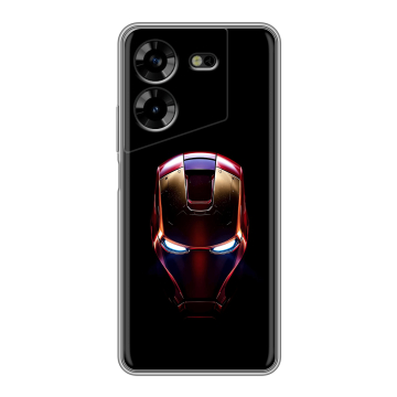Силиконовый чехол на Tecno Pova 5 4G с принтом IronMan Железный человек Силиконовый чехол на Tecno Pova 5 4G с принтом IronMan Железный человек