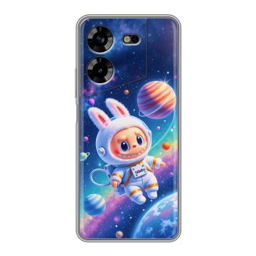 Силиконовый чехол на Tecno Pova 5 4G с принтом Labubu Лабубу