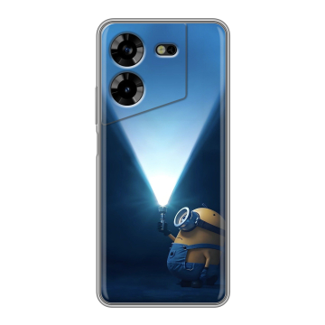 Силиконовый чехол на Tecno Pova 5 4G с принтом Миньоны Силиконовый чехол на Tecno Pova 5 4G с принтом Миньоны