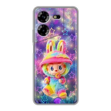 Силиконовый чехол на Tecno Pova 5 4G с принтом Labubu Лабубу Силиконовый чехол на Tecno Pova 5 4G с принтом Labubu Лабубу