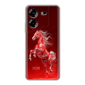 Силиконовый чехол на Tecno Pova 5 4G с принтом Новый год
