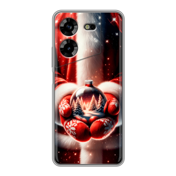 Силиконовый чехол на Tecno Pova 5 4G с принтом Новый год