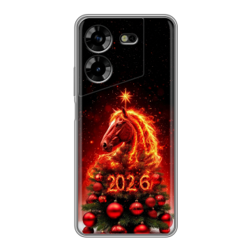 Силиконовый чехол на Tecno Pova 5 4G с принтом Новый год