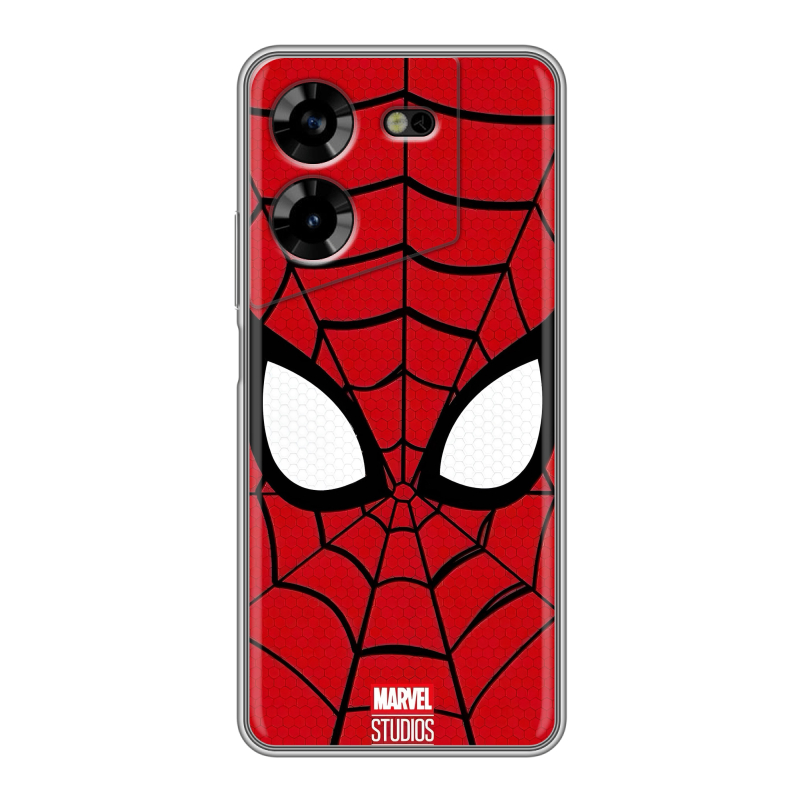 Силиконовый чехол на Tecno Pova 5 4G с принтом человек паук spiderman Силиконовый чехол на Tecno Pova 5 4G с принтом человек паук spiderman