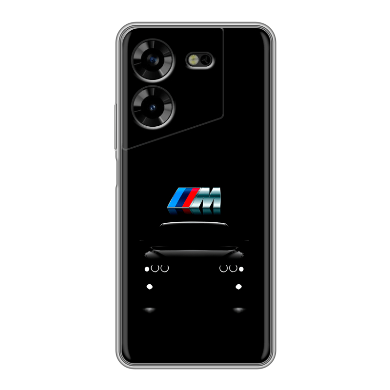 Силиконовый противоударный чехол на Tecno Pova 5 4G с принтом БМВ BMW Силиконовый противоударный чехол на Tecno Pova 5 4G с принтом БМВ BMW