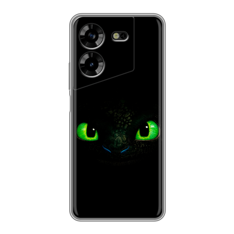 Силиконовый противоударный чехол на Tecno Pova 5 4G с принтом Как приручить дракона Силиконовый противоударный чехол на Tecno Pova 5 4G с принтом Как приручить дракона