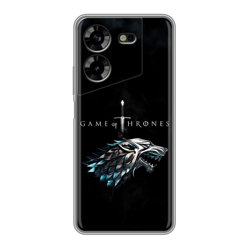 Силиконовый противоударный чехол на Tecno Pova 5 4G с принтом Игра Престолов Game Thrones Силиконовый противоударный чехол на Tecno Pova 5 4G с принтом Игра Престолов Game Thrones