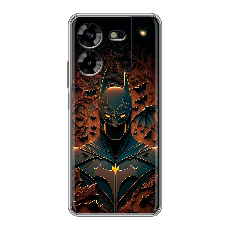 Силиконовый чехол на Tecno Pova 5 4G с принтом Batman Бэтмен Силиконовый чехол на Tecno Pova 5 4G с принтом Batman Бэтмен