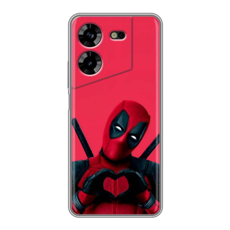 Силиконовый чехол на Tecno Pova 5 4G с принтом Дедпул Deadpool Силиконовый чехол на Tecno Pova 5 4G с принтом Дедпул Deadpool