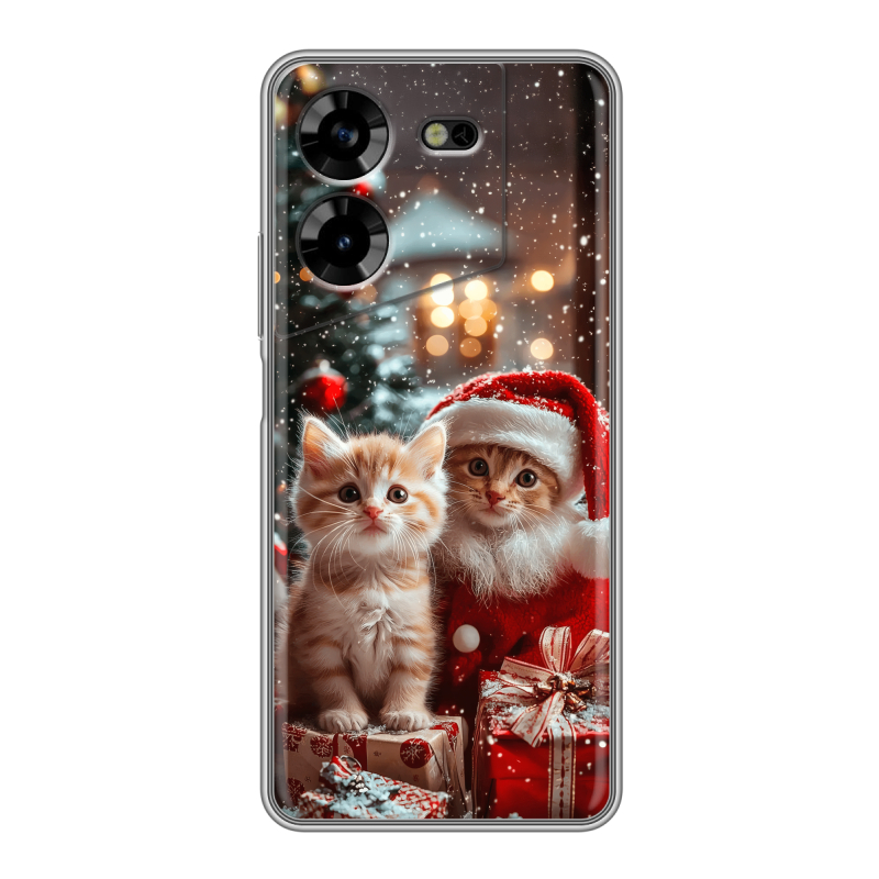 Силиконовый чехол на Tecno Pova 5 4G с принтом Новый год Силиконовый чехол на Tecno Pova 5 4G с принтом Новый год