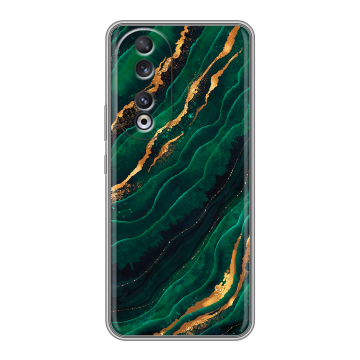 Силиконовый чехол на Huawei Honor 90 с принтом Мрамор зеленое золото Силиконовый чехол на Huawei Honor 90 с принтом Мрамор зеленое золото