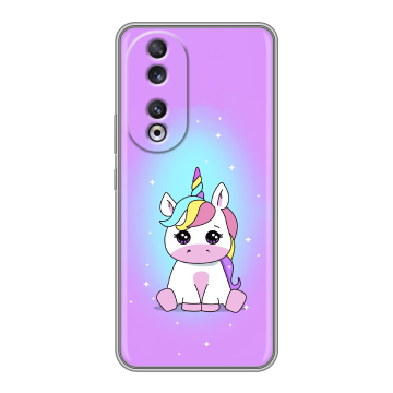 Силиконовый чехол на Huawei Honor 90 с принтом Единорог Силиконовый чехол на Huawei Honor 90 с принтом Единорог