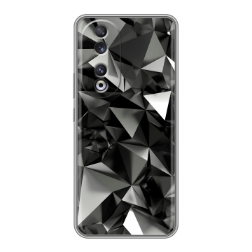 Силиконовый чехол на Huawei Honor 90 с принтом Черные кристаллы Силиконовый чехол на Huawei Honor 90 с принтом Черные кристаллы