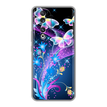 Силиконовый чехол на Huawei Honor 90 с принтом Бабочки Силиконовый чехол на Huawei Honor 90 с принтом Бабочки