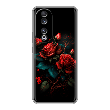 Силиконовый чехол на Huawei Honor 90 с принтом Розы красные Силиконовый чехол на Huawei Honor 90 с принтом Розы красные