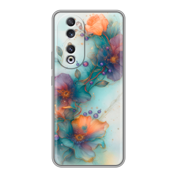 Силиконовый чехол на Huawei Honor 90 с принтом Акварельные цветы Силиконовый чехол на Huawei Honor 90 с принтом Акварельные цветы
