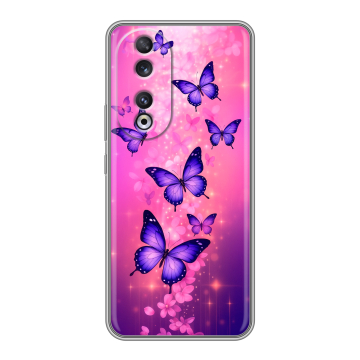 Силиконовый чехол на Huawei Honor 90 с принтом Бабочки Силиконовый чехол на Huawei Honor 90 с принтом Бабочки
