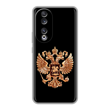 Силиконовый чехол на Huawei Honor 90 с принтом Герб России золотой Силиконовый чехол на Huawei Honor 90 с принтом Герб России золотой