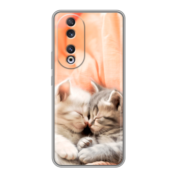 Силиконовый чехол на Huawei Honor 90 с принтом Котята Силиконовый чехол на Huawei Honor 90 с принтом Котята