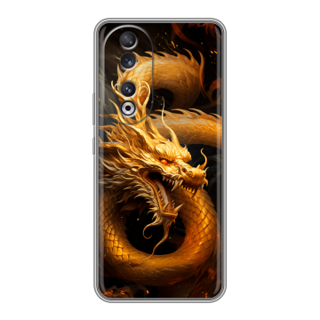 Силиконовый чехол на Huawei Honor 90 с принтом Золотой дракон Силиконовый чехол на Huawei Honor 90 с принтом Золотой дракон