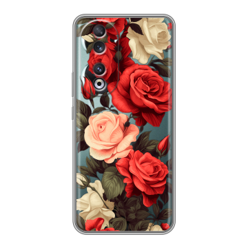 Силиконовый чехол на Huawei Honor 90 с принтом Розы Силиконовый чехол на Huawei Honor 90 с принтом Розы