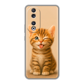 Силиконовый чехол на Huawei Honor 90 с принтом котенок Силиконовый чехол на Huawei Honor 90 с принтом котенок