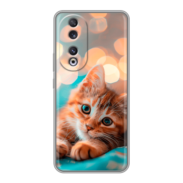 Силиконовый чехол на Huawei Honor 90 с принтом котик Силиконовый чехол на Huawei Honor 90 с принтом котик