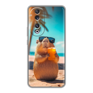 Силиконовый чехол на Huawei Honor 90 с принтом Капибара