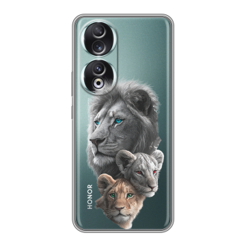Силиконовый чехол на Huawei Honor 90 с принтом Львы