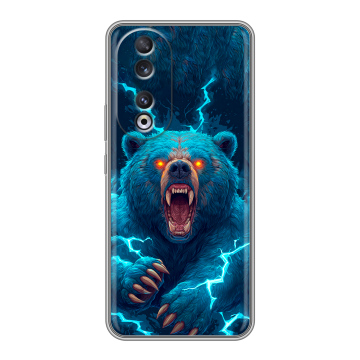 Силиконовый чехол на Huawei Honor 90 с принтом Медведь