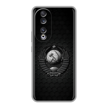 Силиконовый чехол на Huawei Honor 90 с принтом Герб Флаг СССР