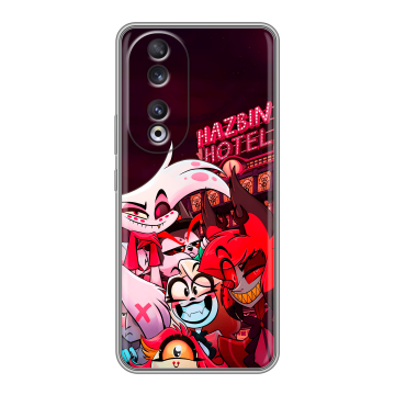 Силиконовый чехол на Huawei Honor 90 с принтом Hazbin Hotel Отель Хазбин Силиконовый чехол на Huawei Honor 90 с принтом Hazbin Hotel Отель Хазбин