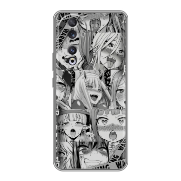 Силиконовый чехол на Huawei Honor 90 с принтом Ahegao Ахегао Аниме