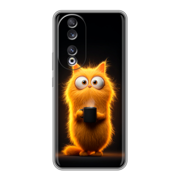 Силиконовый чехол на Huawei Honor 90 с принтом Смешной кот Силиконовый чехол на Huawei Honor 90 с принтом Смешной кот