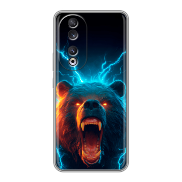Силиконовый чехол на Huawei Honor 90 с принтом Медведь
