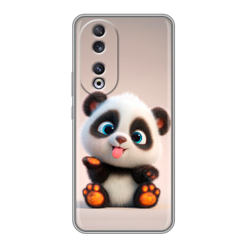 Силиконовый чехол на Huawei Honor 90 с принтом милая панда Силиконовый чехол на Huawei Honor 90 с принтом милая панда