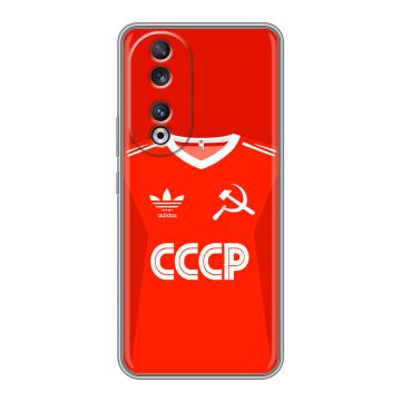 Силиконовый чехол на Huawei Honor 90 с принтом Флаг Герб СССР