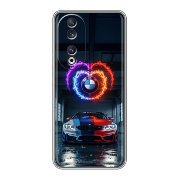 Силиконовый чехол на Huawei Honor 90 с принтом BMW БМВ Силиконовый чехол на Huawei Honor 90 с принтом BMW БМВ