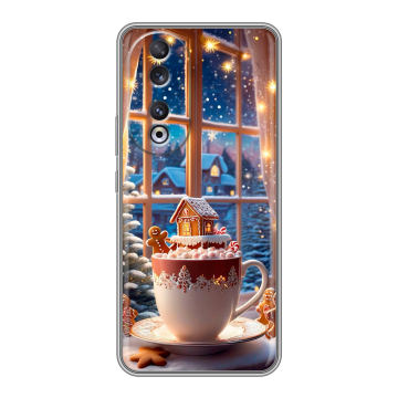 Силиконовый чехол на Huawei Honor 90 с принтом Новый год