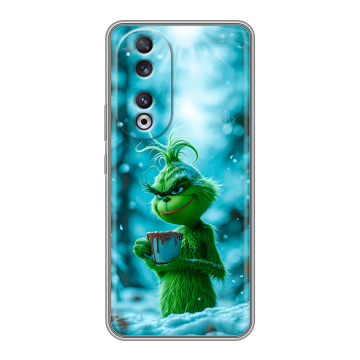 Силиконовый чехол на Huawei Honor 90 с принтом Новый год гринч