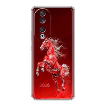 Силиконовый чехол на Huawei Honor 90 с принтом Новый год