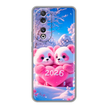 Силиконовый чехол на Huawei Honor 90 с принтом Новый год