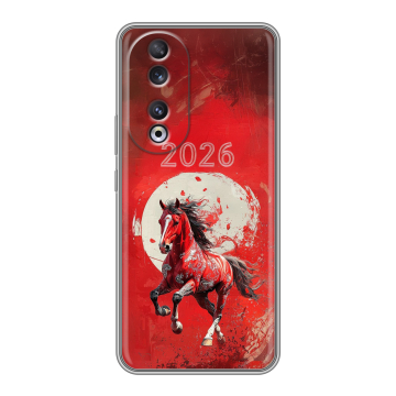 Силиконовый чехол на Huawei Honor 90 с принтом Новый год