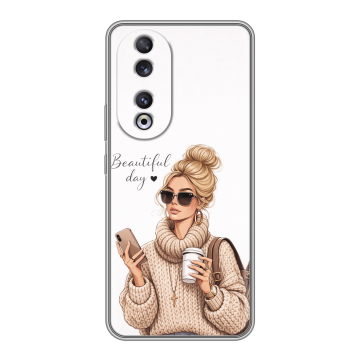 Силиконовый чехол на Huawei Honor 90 с принтом женский Силиконовый чехол на Huawei Honor 90 с принтом женский