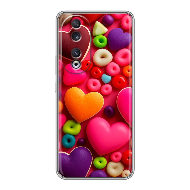 Силиконовый чехол на Huawei Honor 90 с принтом Сердечки Силиконовый чехол на Huawei Honor 90 с принтом Сердечки