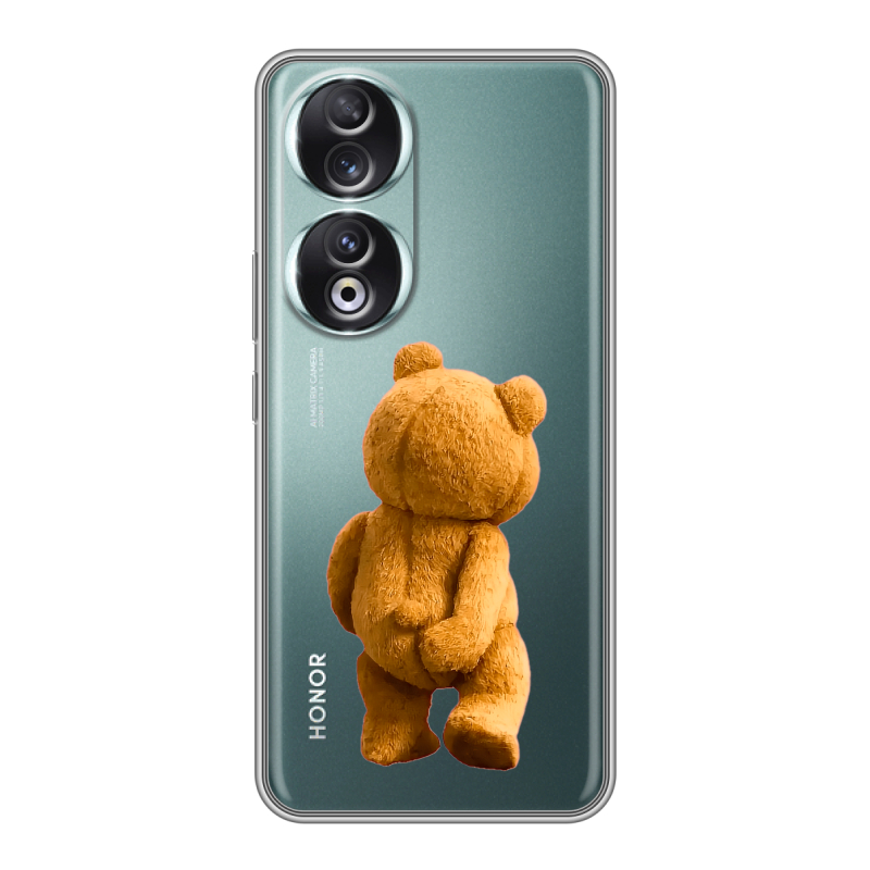Силиконовый чехол на Huawei Honor 90 с принтом Медведь Силиконовый чехол на Huawei Honor 90 с принтом Медведь