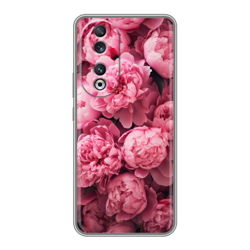 Силиконовый чехол на Huawei Honor 90 с принтом цветы пионы Силиконовый чехол на Huawei Honor 90 с принтом цветы пионы