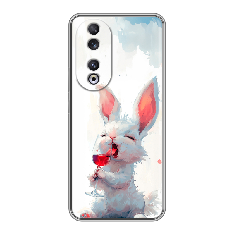 Силиконовый чехол на Huawei Honor 90 с принтом кролик зайчик Силиконовый чехол на Huawei Honor 90 с принтом кролик зайчик