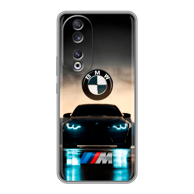 Силиконовый чехол на Huawei Honor 90 с принтом БМВ BMW Силиконовый чехол на Huawei Honor 90 с принтом БМВ BMW