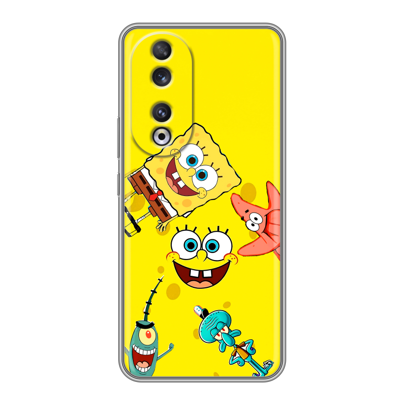 Силиконовый чехол на Huawei Honor 90 с принтом Спанч боб Спанчбоб Силиконовый чехол на Huawei Honor 90 с принтом Спанч боб Спанчбоб